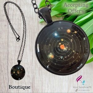 Boutique - Cabochon Glass Necklace Universe Galaxy